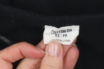 Cotton On Women’s Black V-Neck Button Cardigan XS