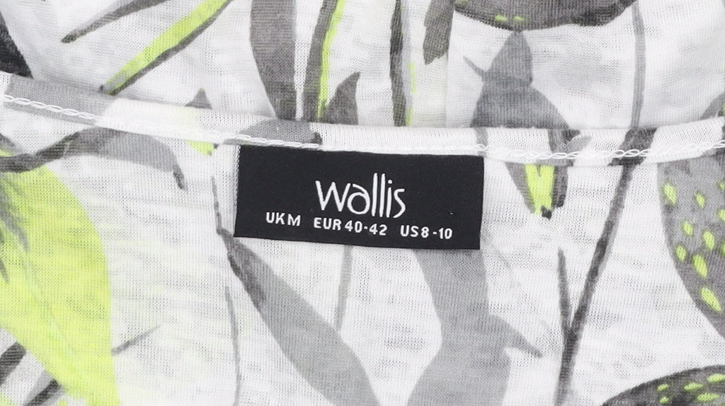 Womens UK Size M Wallis Multicoloured Cropped T-Shirt