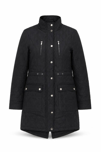 Womens UK Size 8 TU Black Quilted Coat
