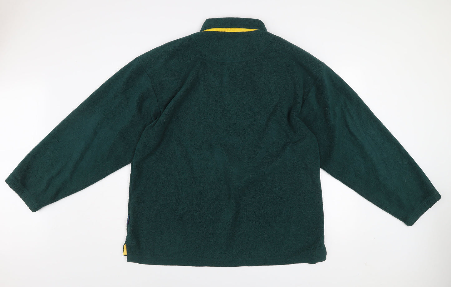 Tracker Mens Green Fleece Henley Sweatshirt Size L Outdoor Warm Top