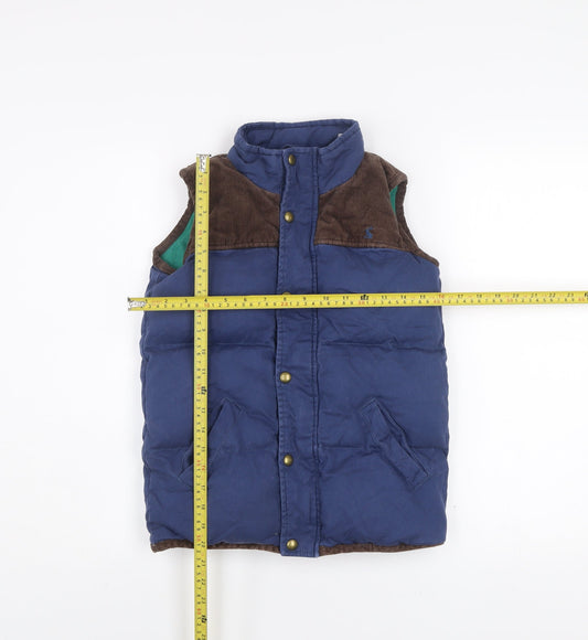 Joules Boys Blue Padded Cotton Bodywarmer Waistcoat 9-10 Years