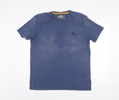 Timberland Men's Blue Regular Fit Cotton T-Shirt Size L