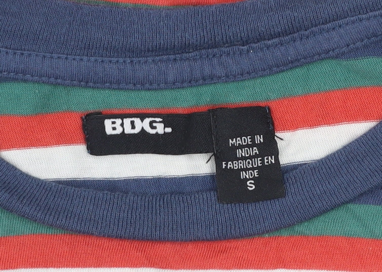 Womens UK Size S BDG Multicoloured Ringer T-Shirt