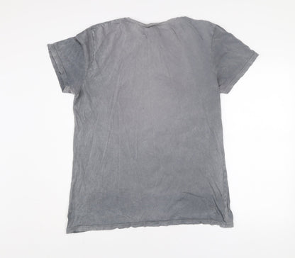 Rick and Morty Mens Grey Medium Graphic Cotton T-Shirt