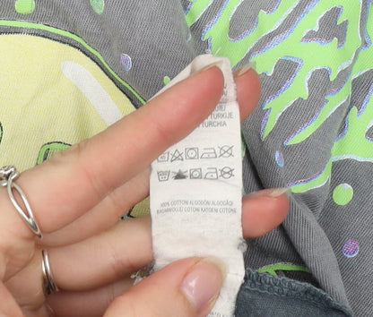 Rick and Morty Mens Grey Medium Graphic Cotton T-Shirt