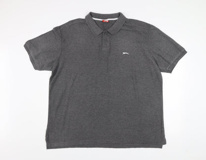 Slazenger Men’s Grey 3XL Polo Shirt Casual Short Sleeve Regular Fit
