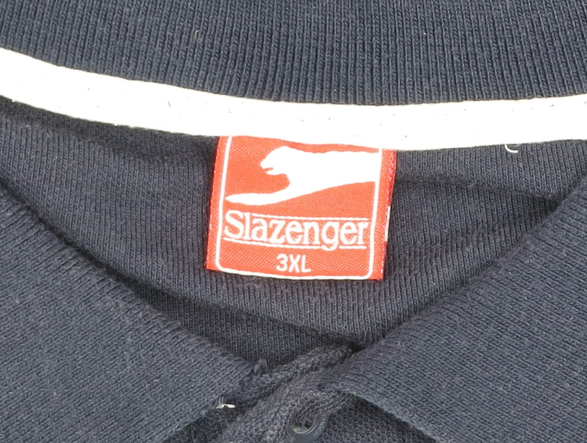 Slazenger Men's Blue 3XL Polo Shirt Short Sleeve Classic Fit