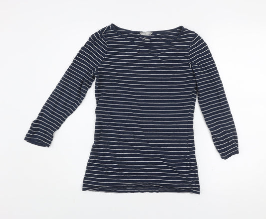 Womens UK Size S H&M Blue Basic T-Shirt