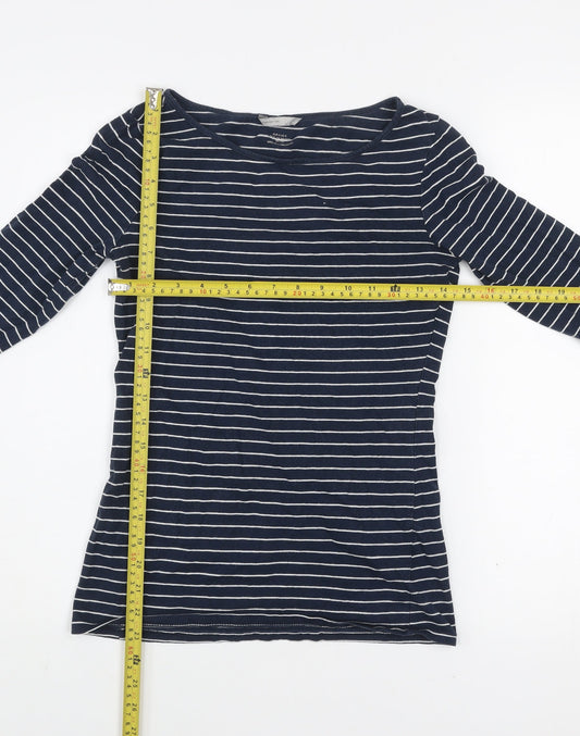 Womens UK Size S H&M Blue Basic T-Shirt