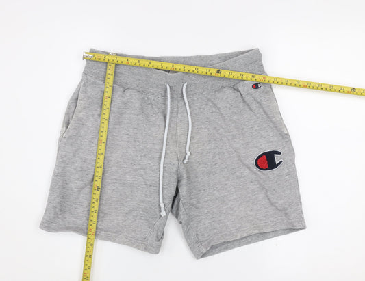 Champion Men's Grey Medium Athletic Shorts 100% Cotton Drawstring