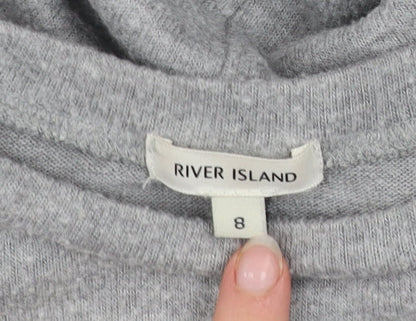 Womens UK Size 8 River Island Grey Pullover Jumper
