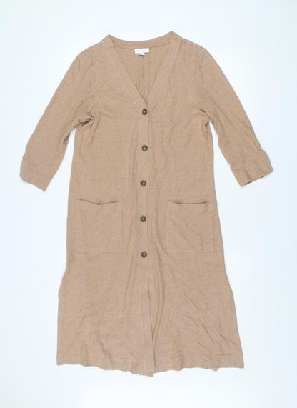 Womens UK Size XS Pure Jill Beige Cardigan Jumper