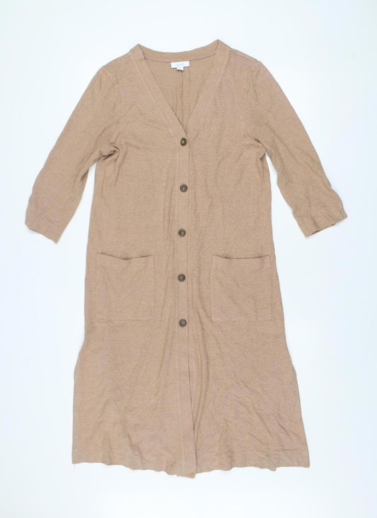 Womens UK Size XS Pure Jill Beige Cardigan Jumper
