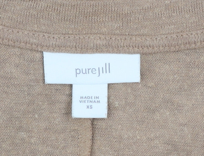 Womens UK Size XS Pure Jill Beige Cardigan Jumper