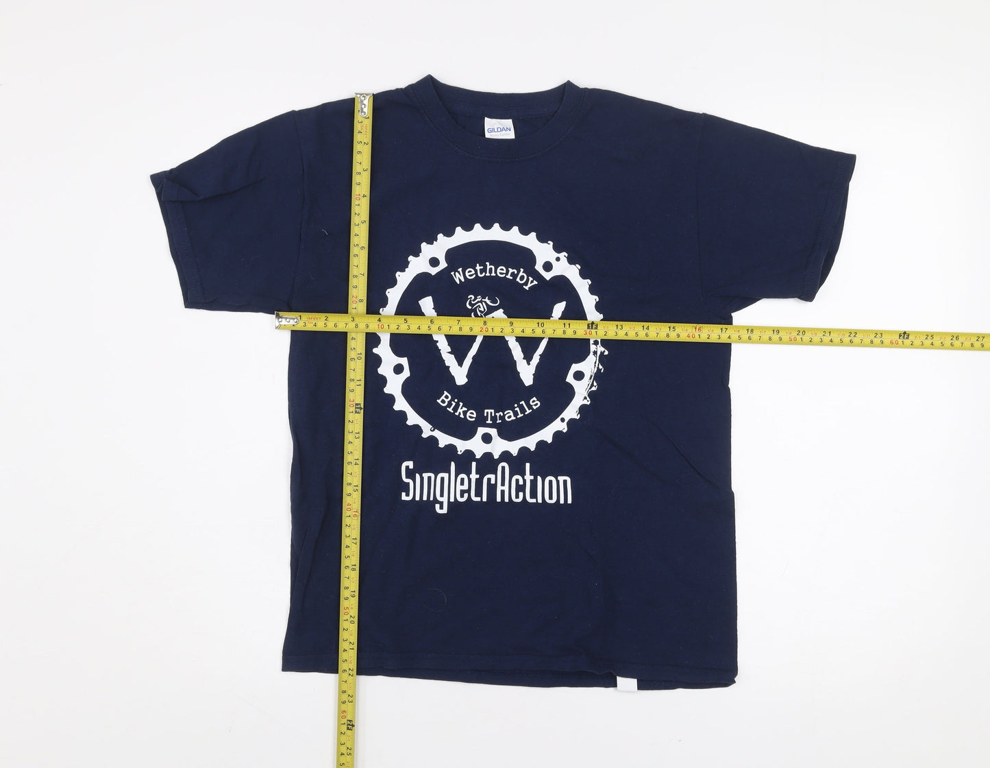 Teens UK Size M Gildan Blue  T-Shirt