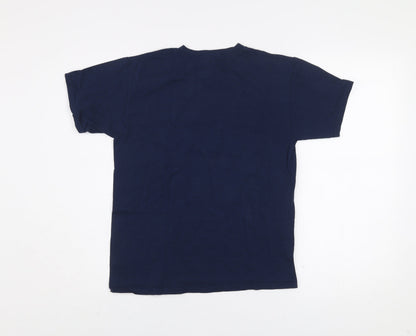 Teens UK Size M Gildan Blue  T-Shirt