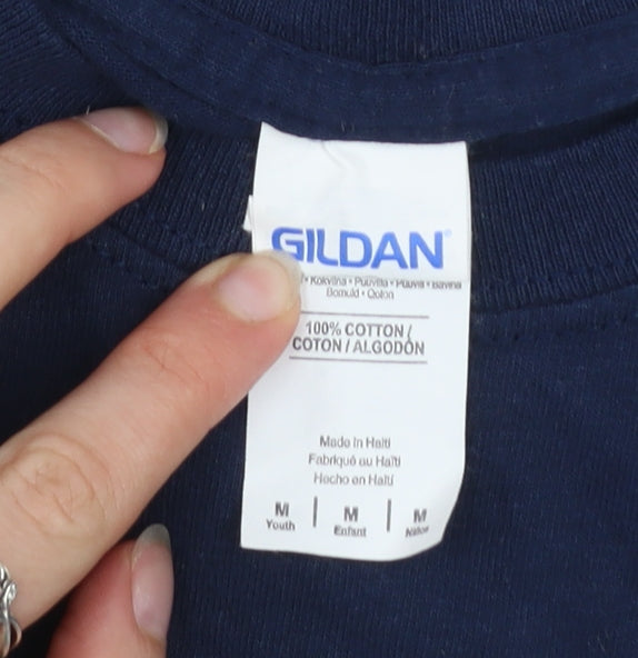 Teens UK Size M Gildan Blue  T-Shirt