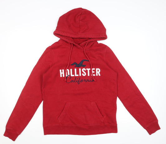Mens UK Size S Hollister Red Pullover Hoodie