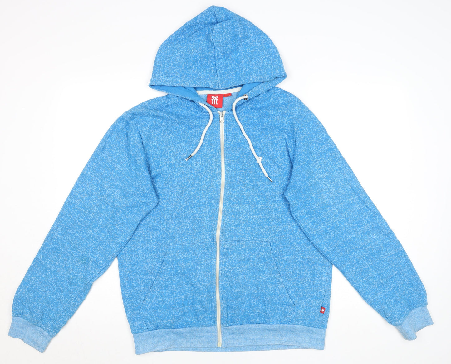 Fenchurch Men’s Blue Zip Hoodie Jacket Size L Cotton Blend