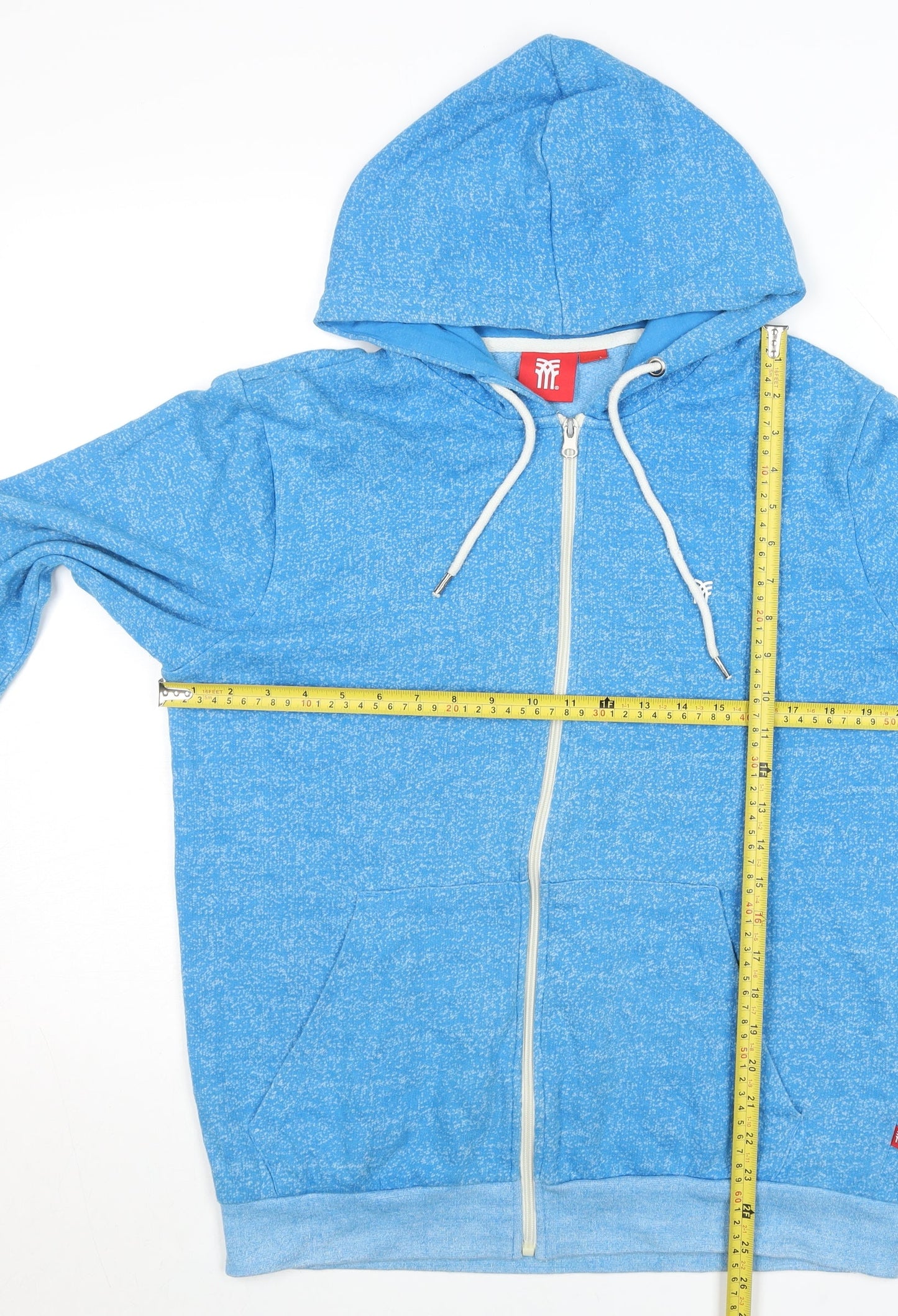 Fenchurch Men’s Blue Zip Hoodie Jacket Size L Cotton Blend