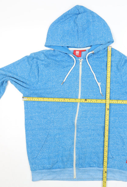 Fenchurch Men’s Blue Zip Hoodie Jacket Size L Cotton Blend