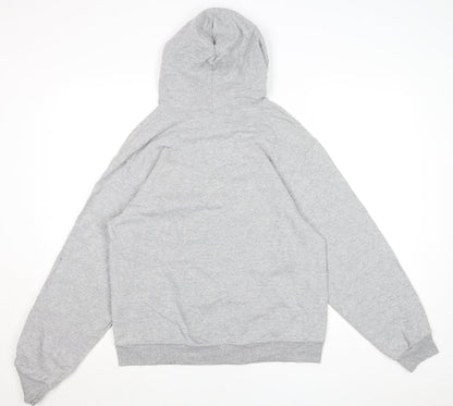 Mens UK Size M Fruit of the Loom Grey Pullover Hoodie