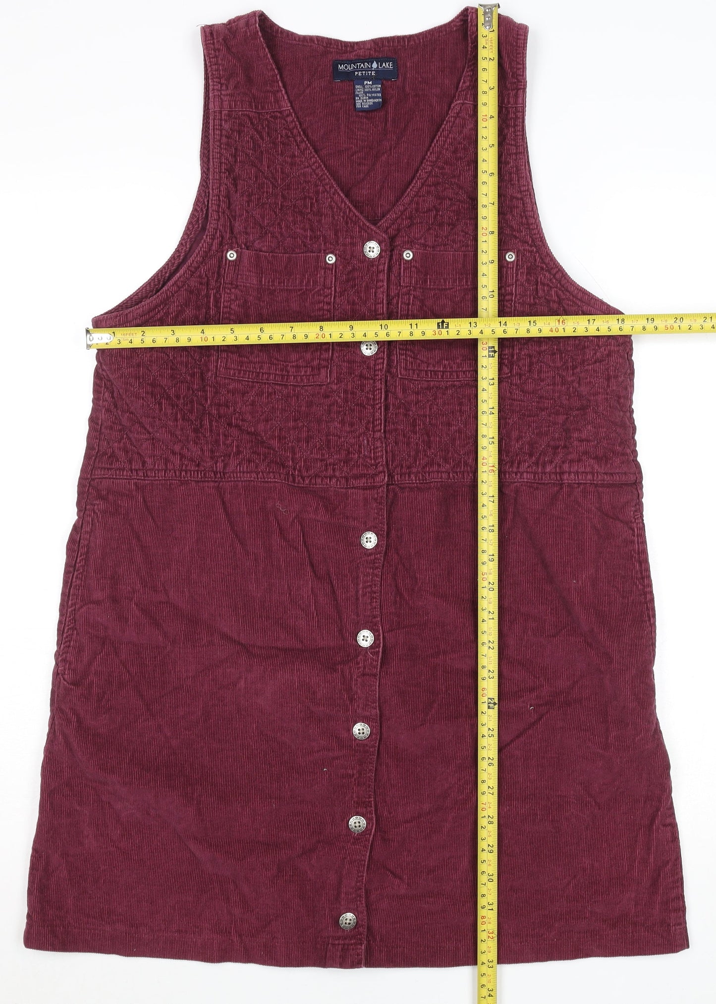 Womens UK Size M Mountain Lake Pinafore/Dungaree Dress