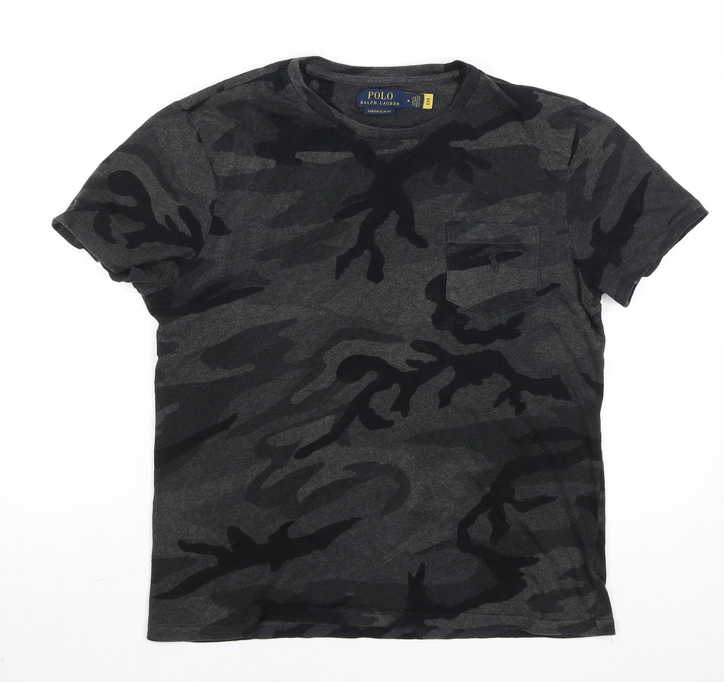 Polo Ralph Lauren Men's Grey Camouflage Slim Fit Cotton T-Shirt M