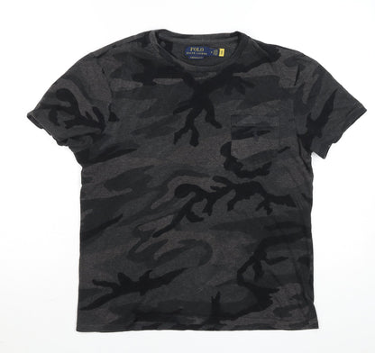 Polo Ralph Lauren Men's Grey Camouflage Slim Fit Cotton T-Shirt M
