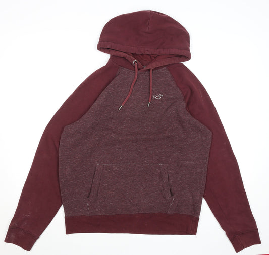 Mens UK Size L Hollister Red Pullover Hoodie