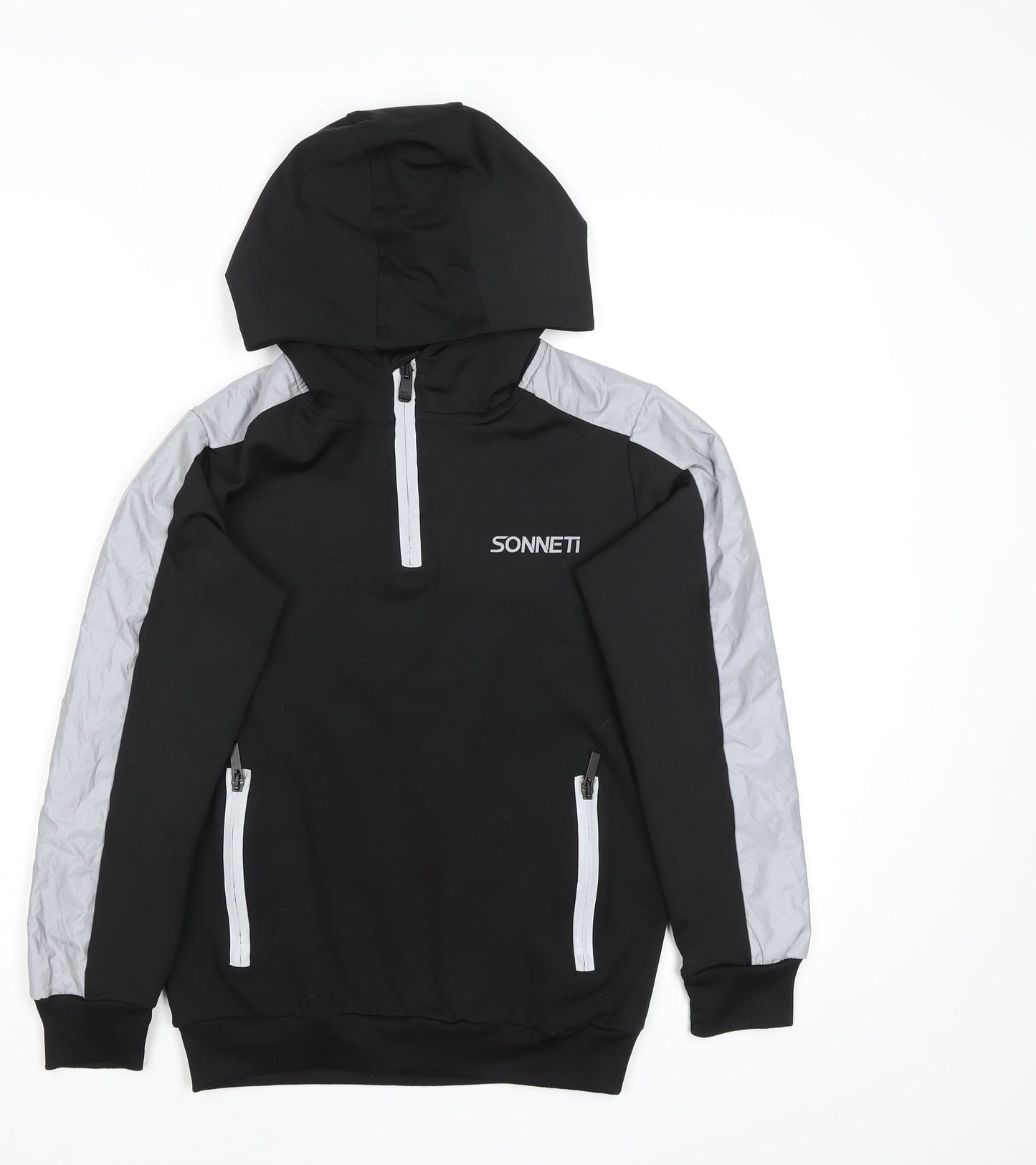 Boys UK Size 10-12 Years Sonneti Black Pullover Hoodie