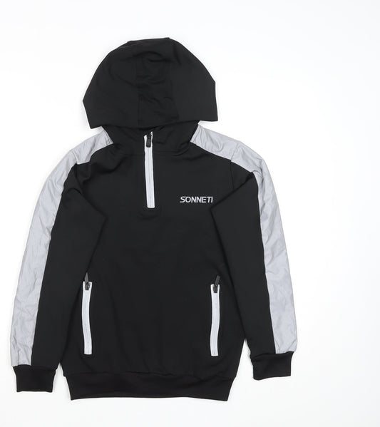 Boys UK Size 10-12 Years Sonneti Black Pullover Hoodie
