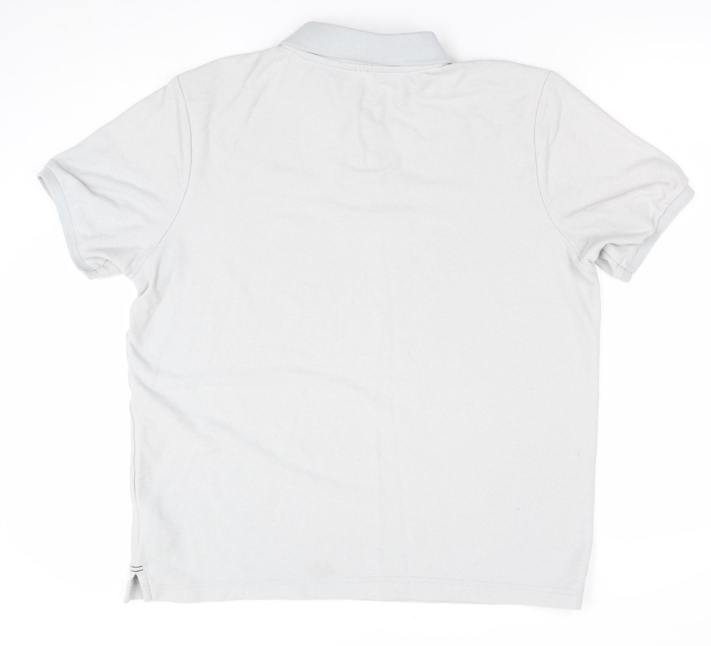 Slazenger Men's Grey Regular Fit Cotton Blend Polo Shirt L