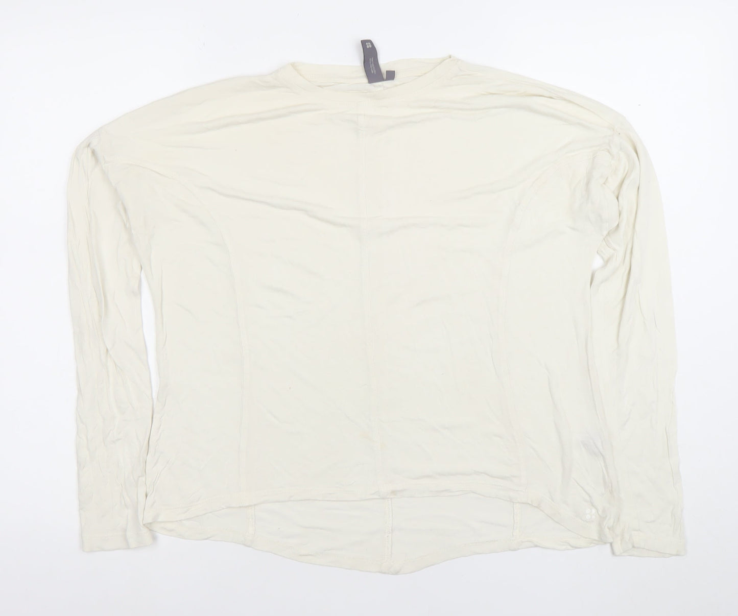 Womens UK Size S Sweaty Betty Ivory Basic T-Shirt