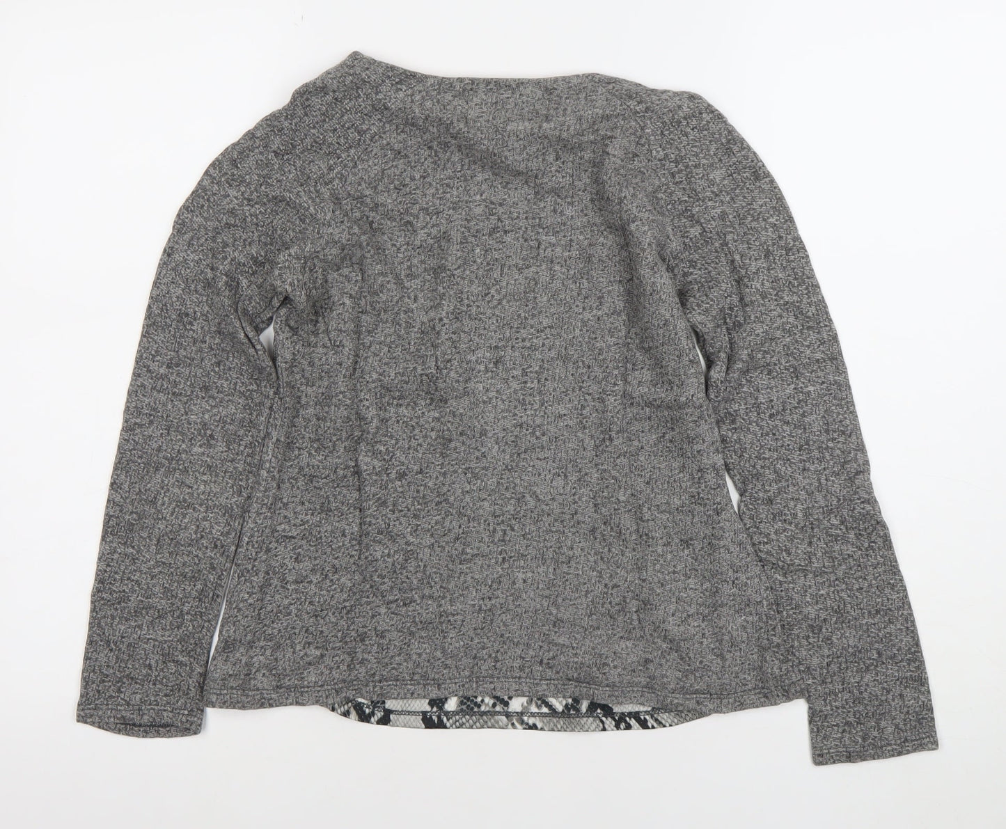 Womens UK Size M Zara Grey Basic T-Shirt