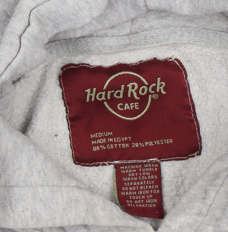 Womens UK Size M Hard Rock Cafe Grey Pullover Hoodie