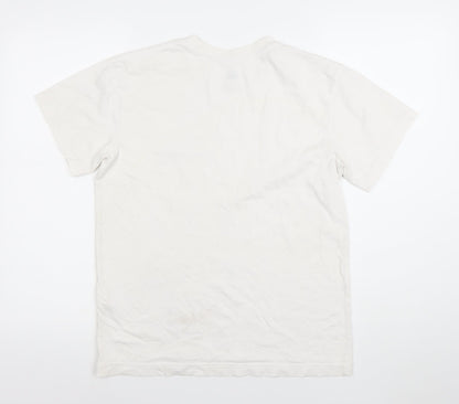 Quiksilver Men's White Small Regular Fit Cotton Surf T-Shirt