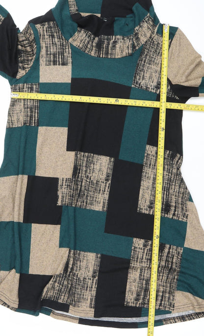 Apricot Womens Multicoloured XL Cowl Neck Tunic Jumper