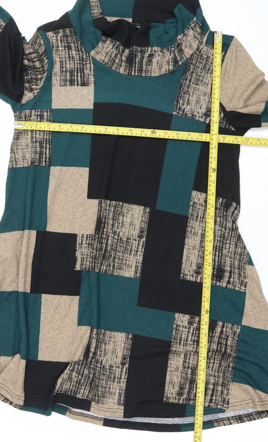 Apricot Womens Multicoloured XL Cowl Neck Tunic Jumper