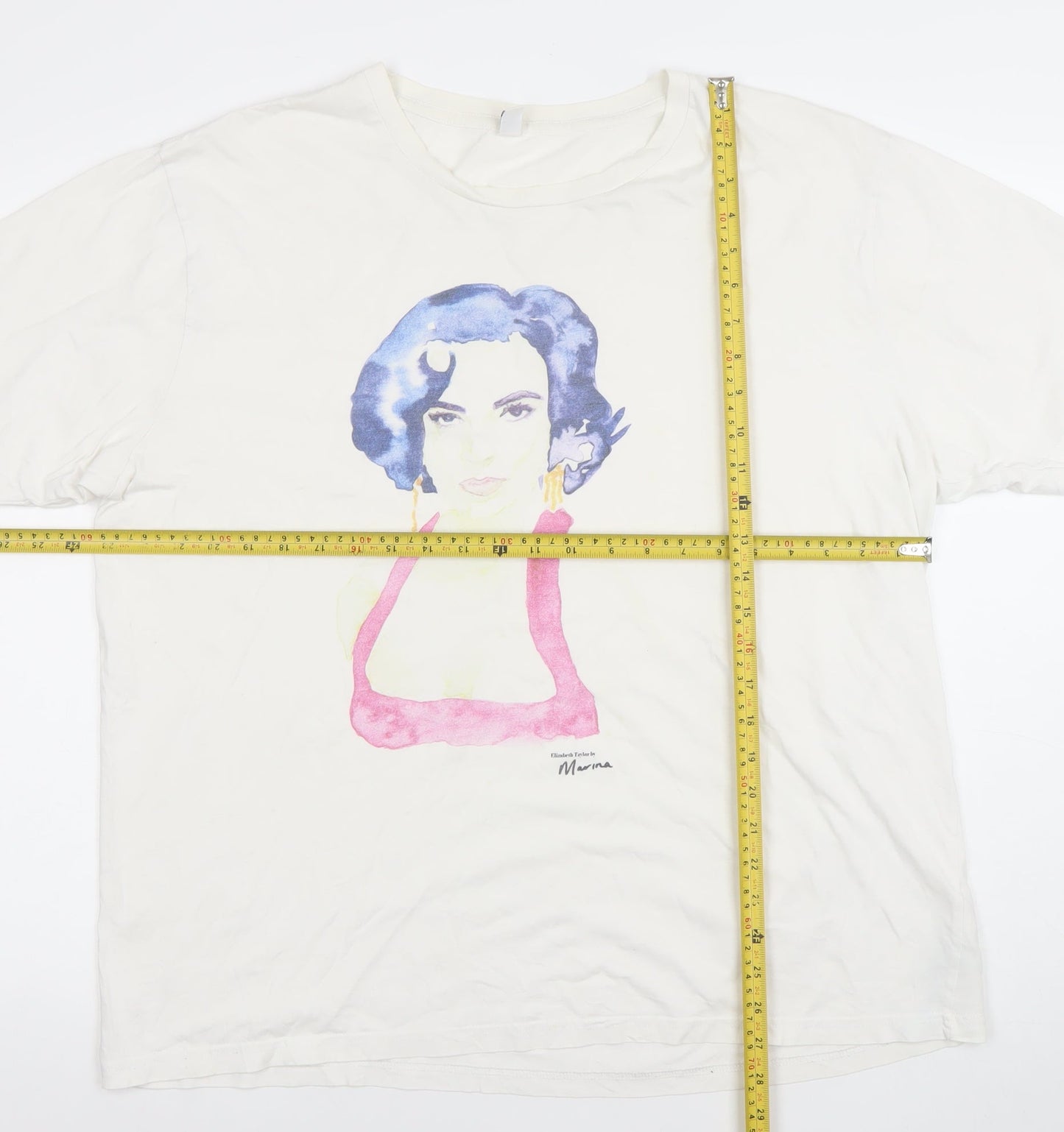 Womens UK Size 2XL Earth Positive White Basic T-Shirt