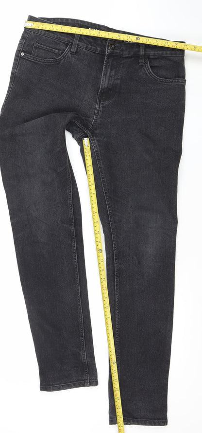 Marks and Spencer Men's Black Skinny Fit Jeans 34W 32L