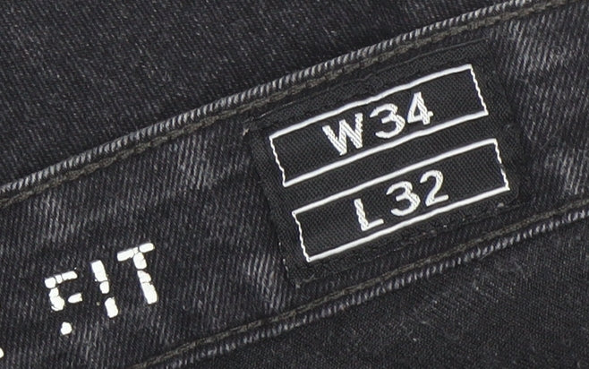 Marks and Spencer Men's Black Skinny Fit Jeans 34W 32L