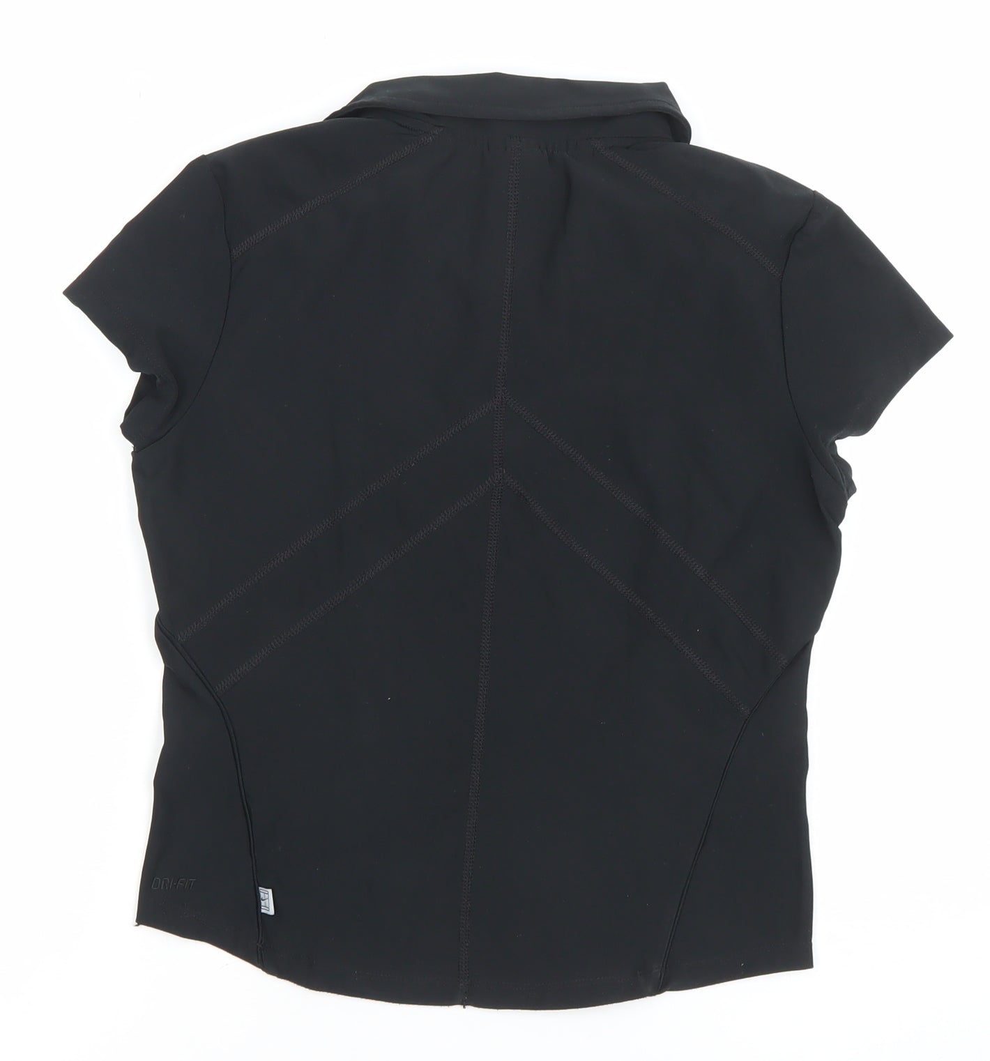 Nike Womens Black Dri-Fit Polo Activewear Top Size S 8/10