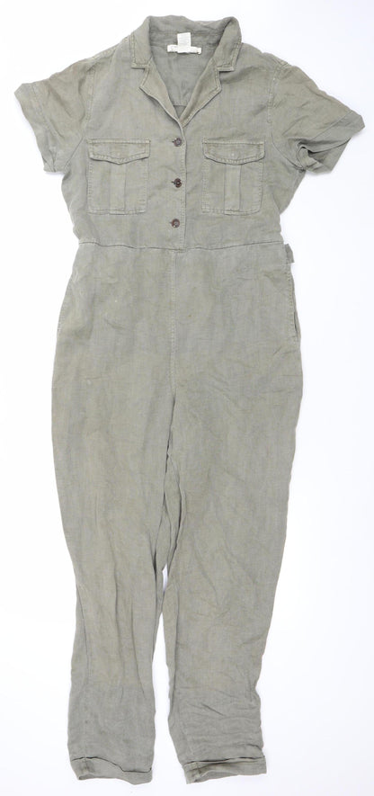 Womens UK Size M C&C California One-Piece Beige Jumpsuit