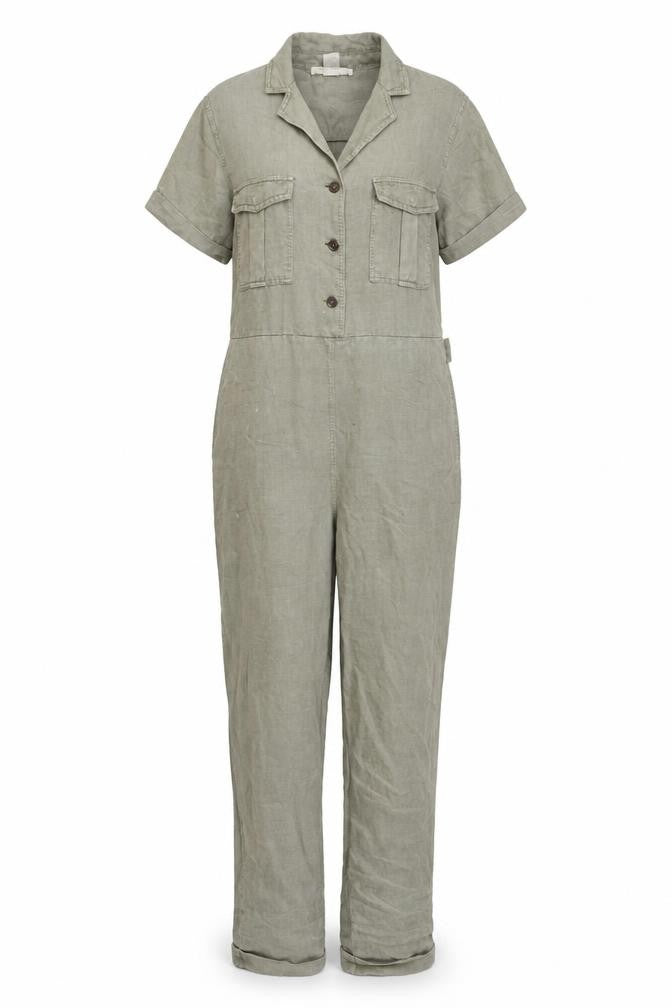 Womens UK Size M C&C California One-Piece Beige Jumpsuit