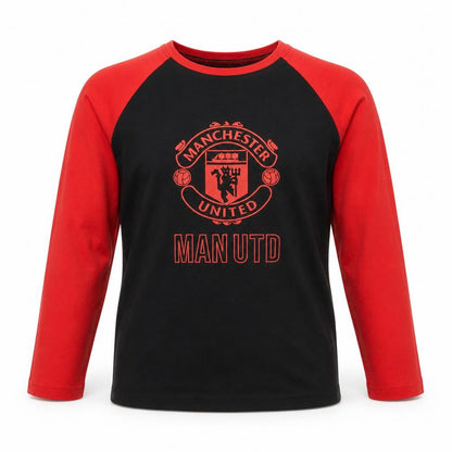 Boys UK Size 7-8 Years Manchester United Black Basic T-Shirt