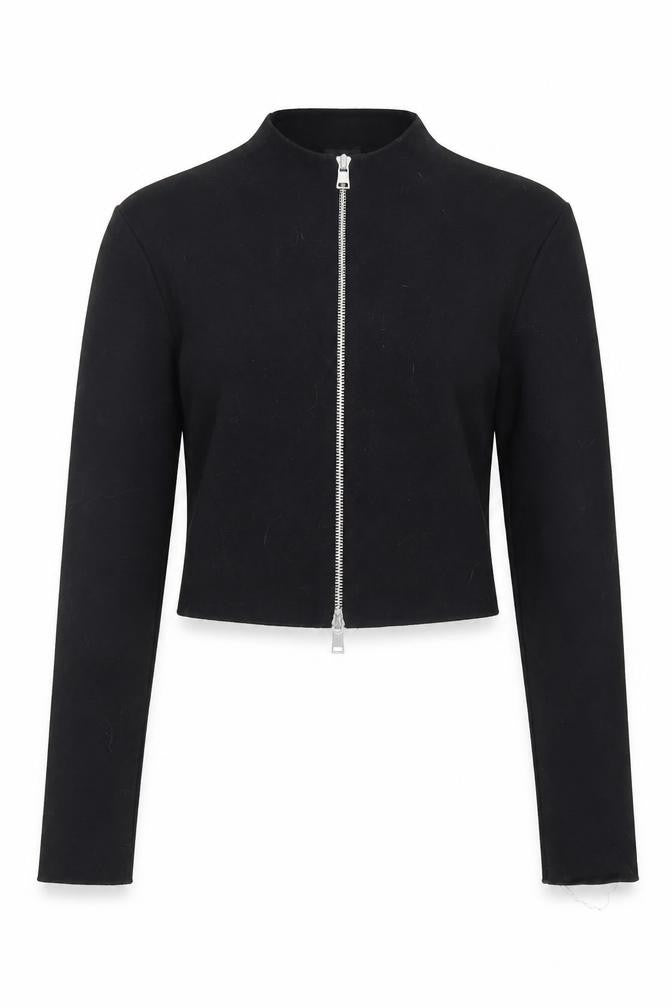 Womens UK Size 10 Zara Black Full Zip Jumper