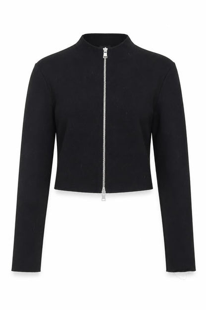 Womens UK Size 10 Zara Black Full Zip Jumper
