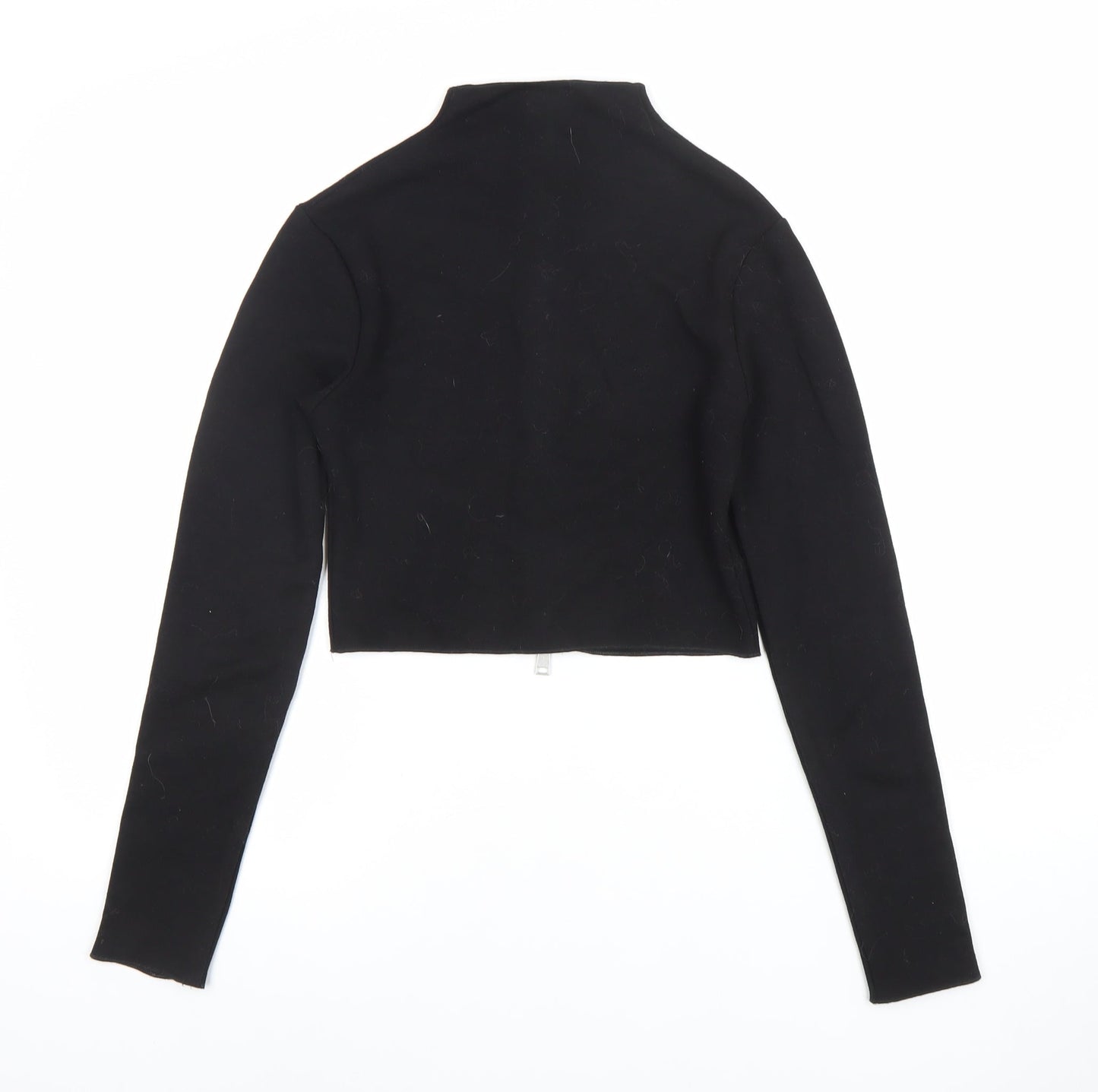 Womens UK Size 10 Zara Black Full Zip Jumper