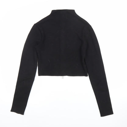 Womens UK Size 10 Zara Black Full Zip Jumper